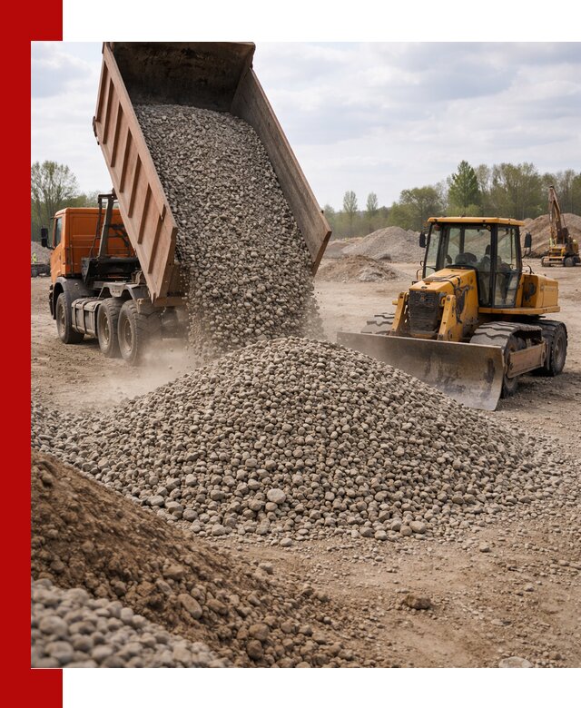 Доставка гравийного щебня фракции 40-70 в Перми