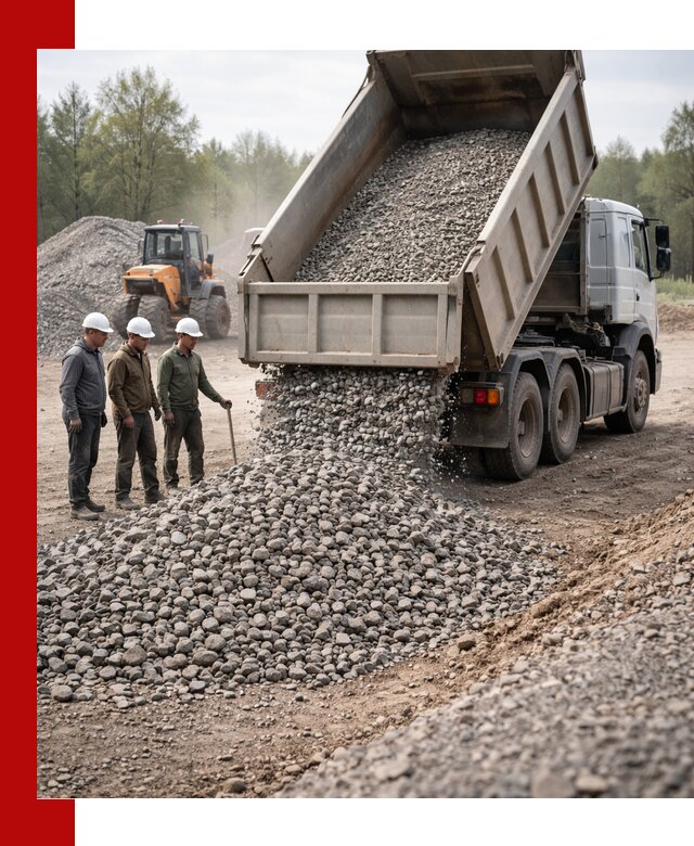 Доставка гравийного щебня фракции 70-120 в Перми