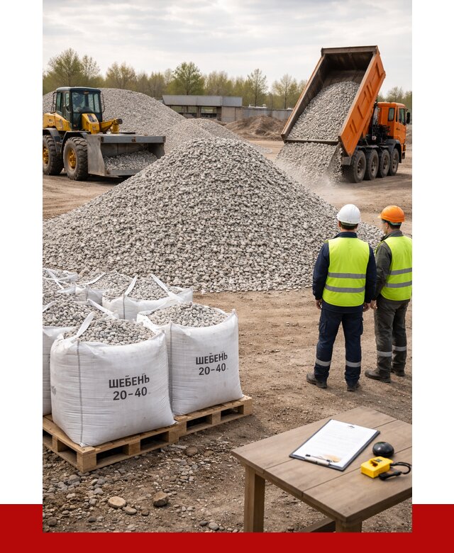 Известняковый щебень 20-40 в Перми от 2249 р. ПРОНЕРУДПрм