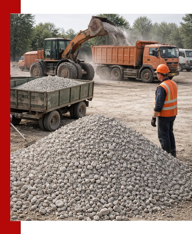 Доставка известнякового щебня фракция 20–40 в Перми