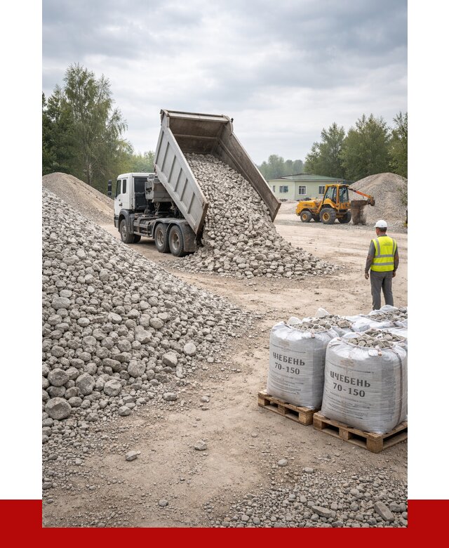 Известняковый щебень фракция 70-150 в Перми от 1339 р. | ПРОНЕРУДПрм