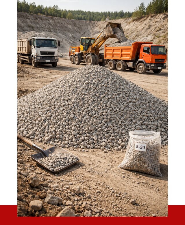 Доломитовый щебень фр. 5-20 в Перми от 4499 р. | ПРОНЕРУДПрм