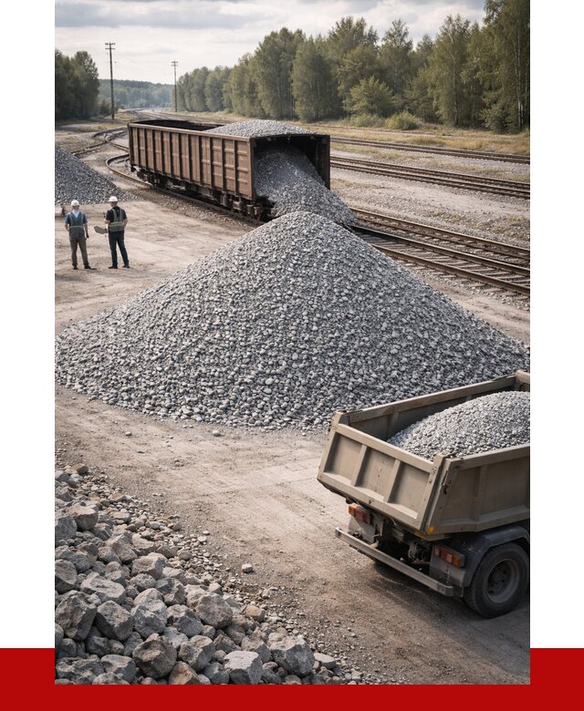 Железнодорожный щебень 20-60 в Перми от 1821 р. | ПРОНЕРУДПрм