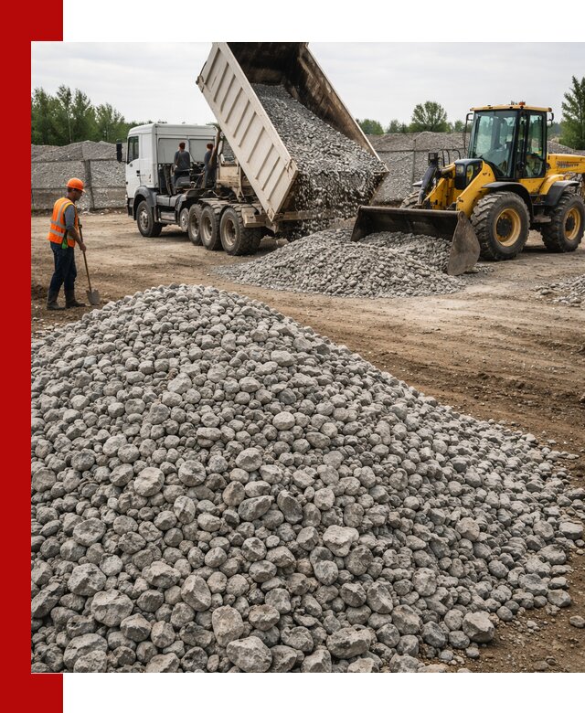 Доставка бетонного щебня фракции 40-70 в Перми