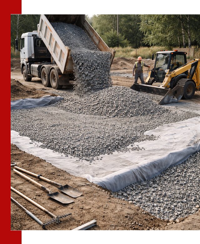 Щебень для фундамента с доставкой в Перми