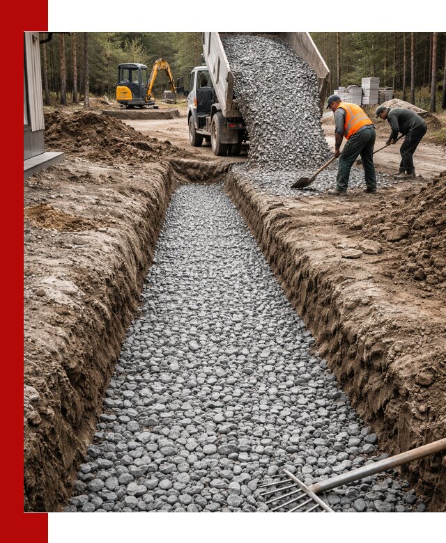 Щебень для дренажа с доставкой в Перми высокого качества