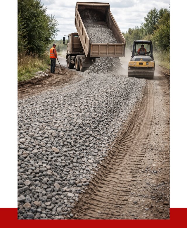 Щебень для отсыпки дороги в Перми от 2892 р. ПРОНЕРУДПрм