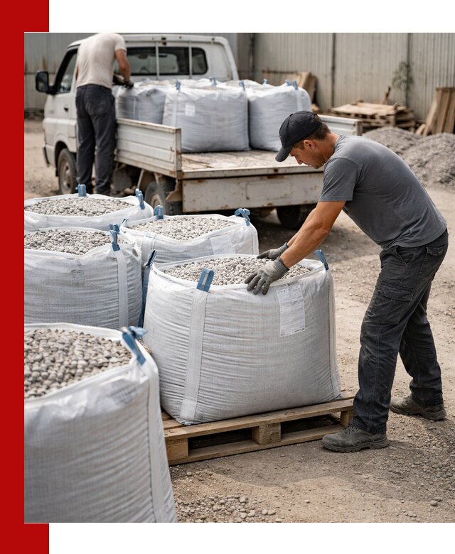 Доставка щебня в мешках по выгодным ценам в Перми