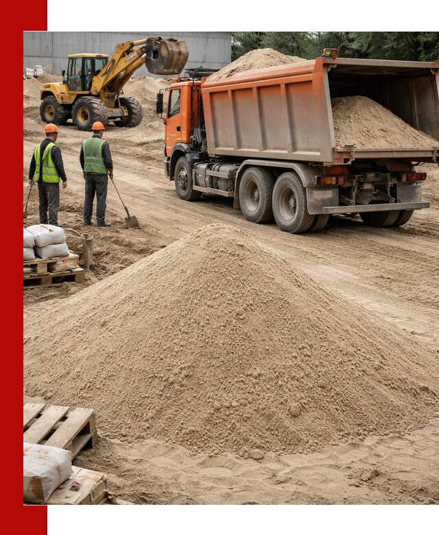 Доставка и продажа мытого речного песка в Перми