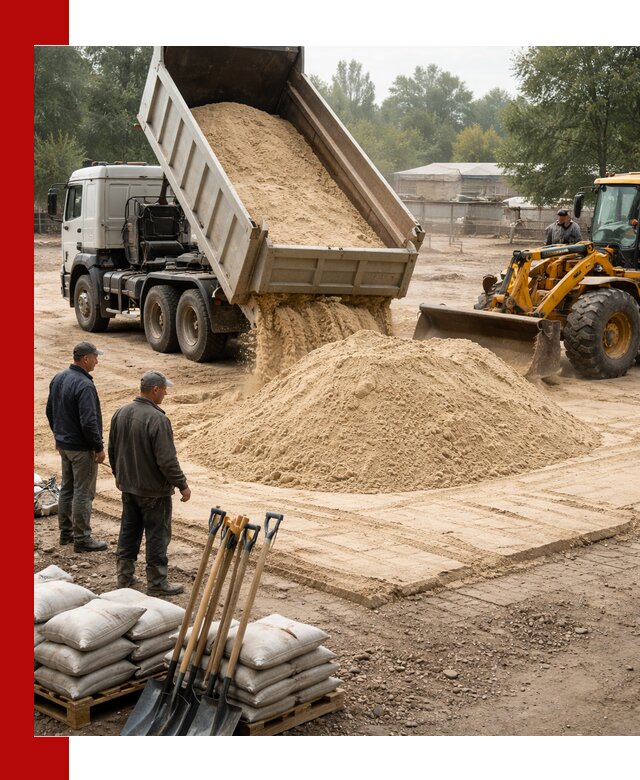 Доставка мытого песка в Перми с самосвалами по выгодной цене