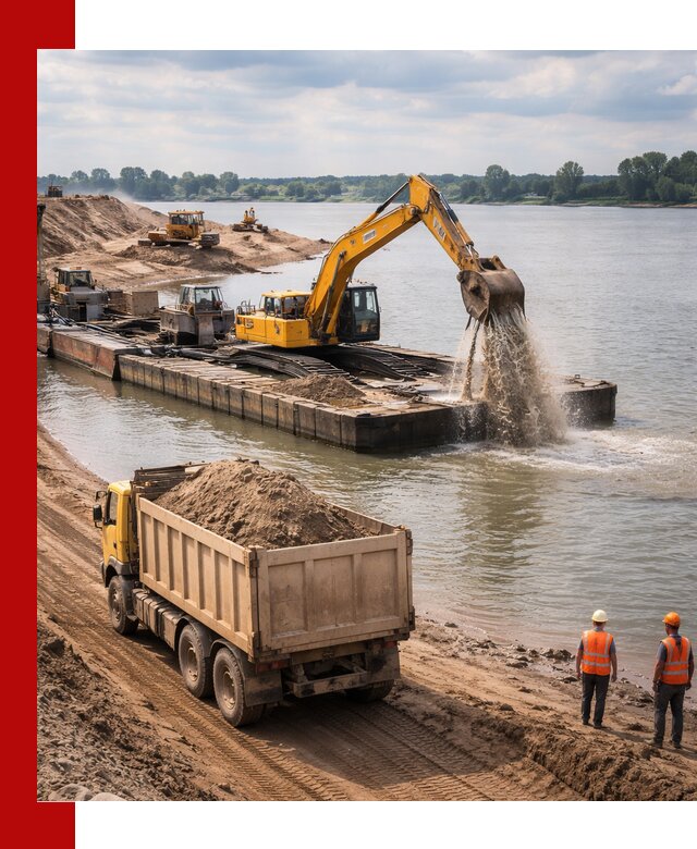 Намывной песок с доставкой в Перми оптом и в розницу