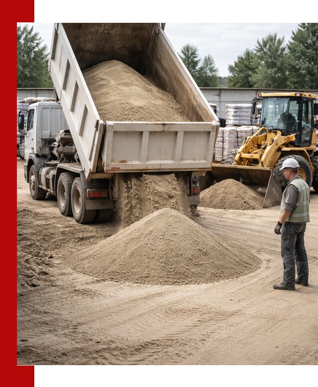 Поставка и доставка песка для бетона в Перми
