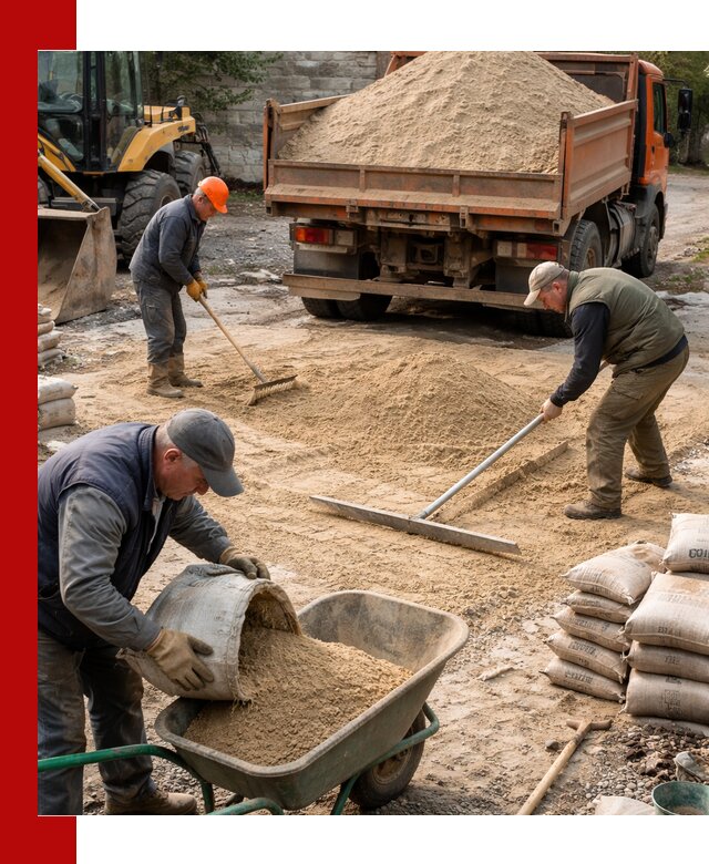 Поставка песка для стяжки в Перми с быстрой доставкой