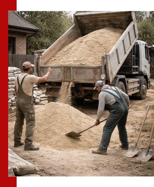 Песок для штукатурки с доставкой в Перми качественный и чистый