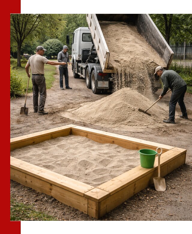 Песок для песочницы с доставкой в Перми недорого и чистый