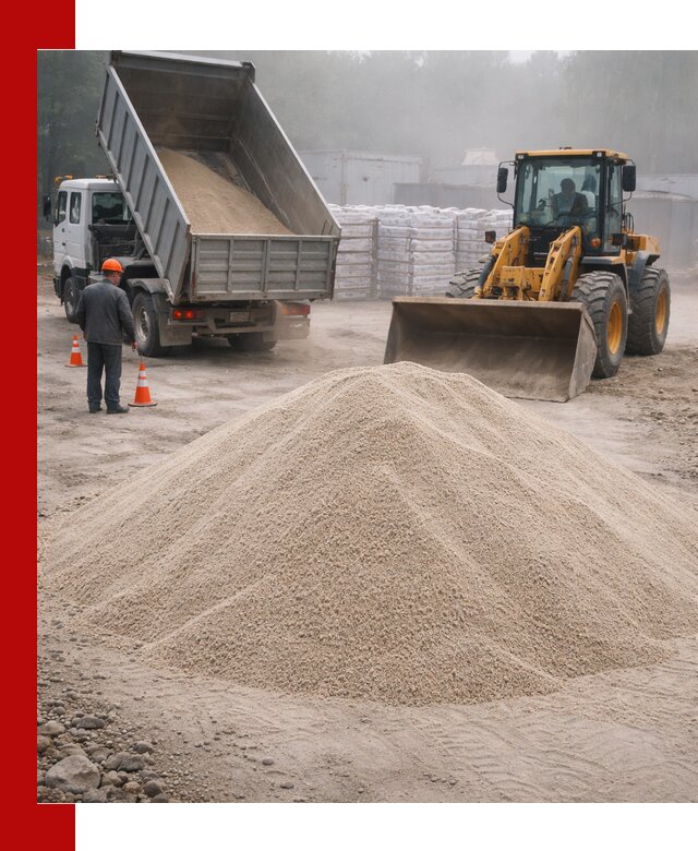 Кварцевый песок фракция 0–8 для стройработ в Перми