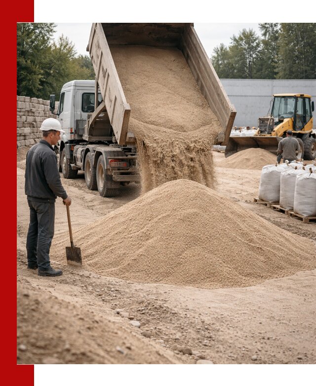 Кварцевый песок фракция 0–3 мм с доставкой в Перми