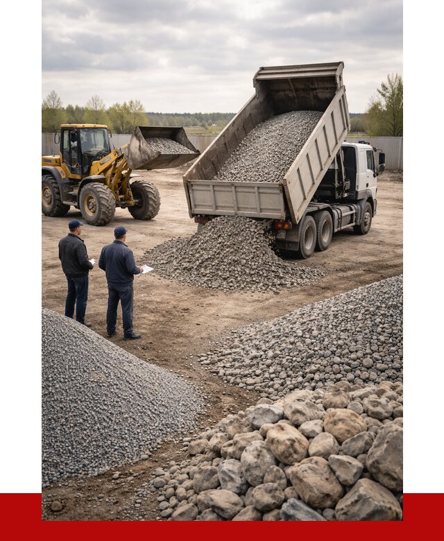 Гравий и камень с доставкой в Перми от 4499 р. - ПРОНЕРУДПрм