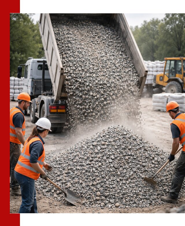 Доставка гравия и камня в Перми оптом и в розницу