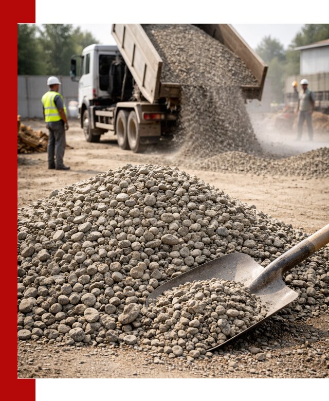 Доставка гравия фракции 20-40 в Перми с самосвалами