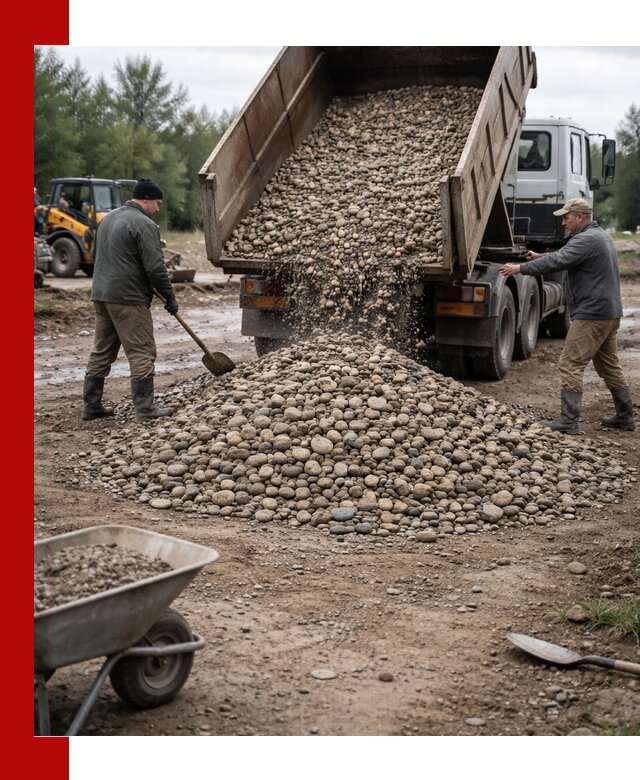 Доставка гальки речной оптом и в розницу в Перми