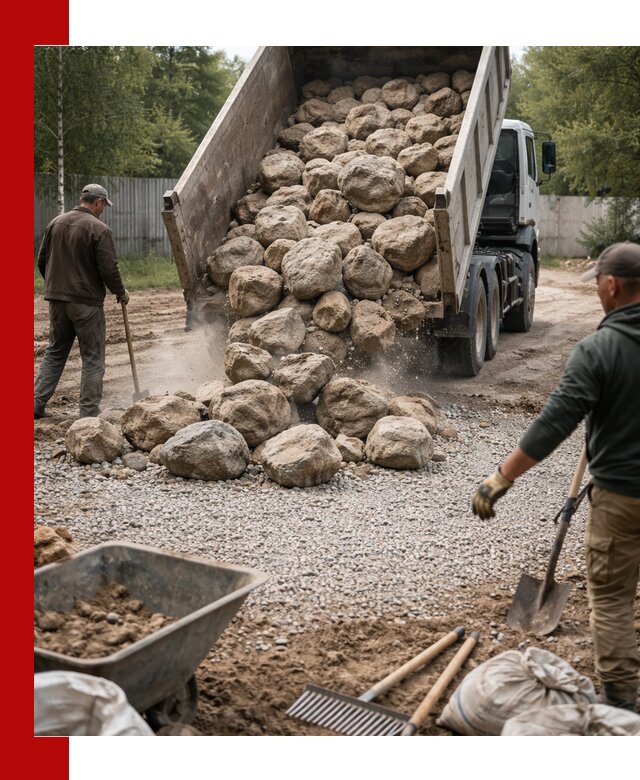 Доставка и укладка булыжника в Перми
