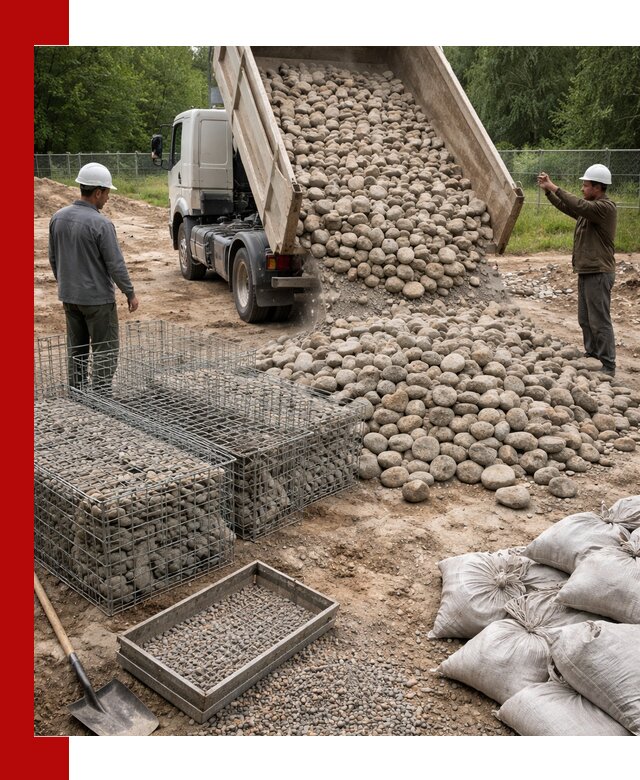 Камень для габионов фракция 70–151 в Перми