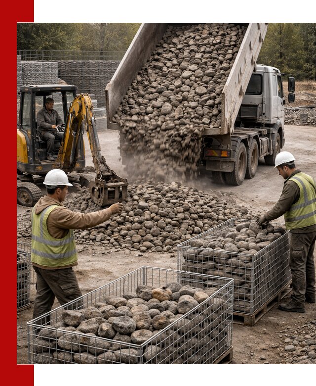 Камень для габионов фракция 100–201 в Перми