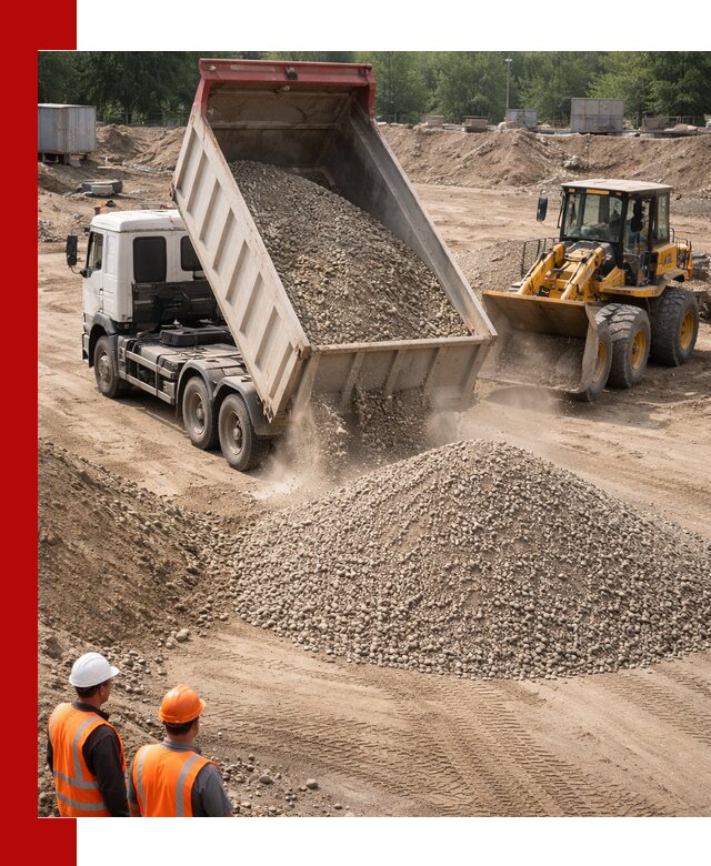 Щебень с песком (ЩГПС С2) с доставкой в Перми