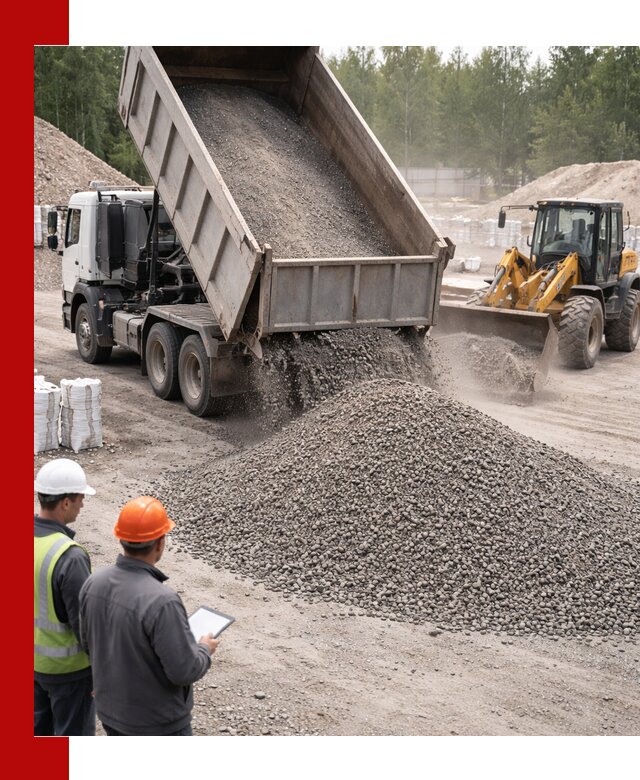 Доставка и продажа гранитного отсева 0-10 в Перми