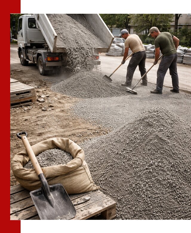 Отсев для тротуарной плитки в Перми — доставка и укладка