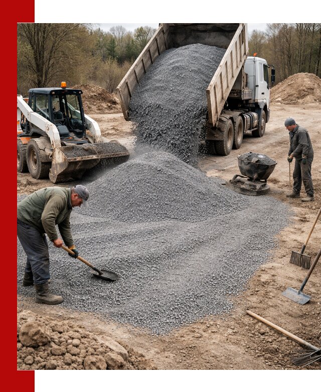 Отсев для подсыпки в Перми — доставка и подсыпка на участок