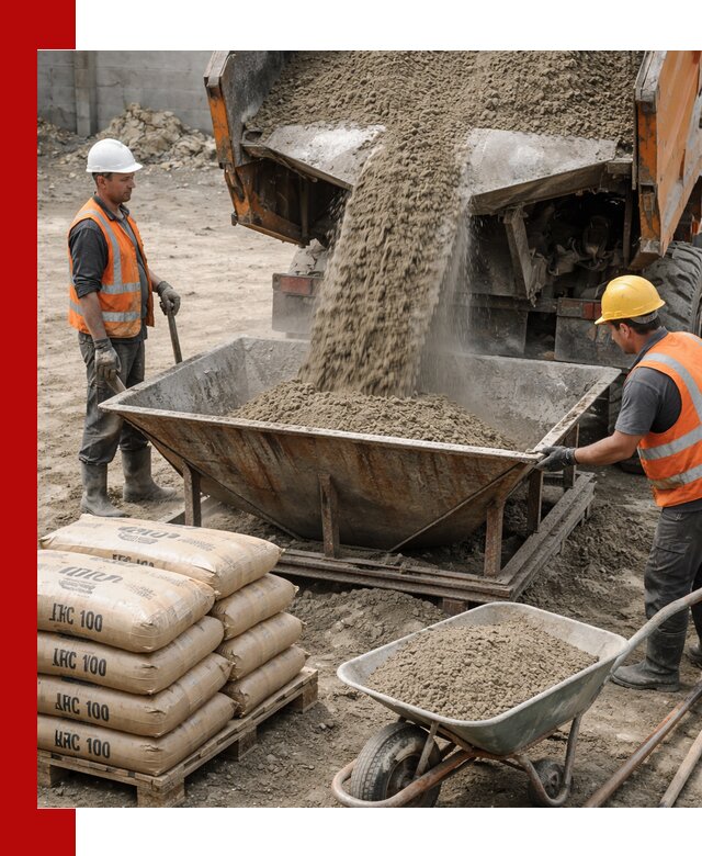 Доставка цементно-песчаной смеси М100 в Перми