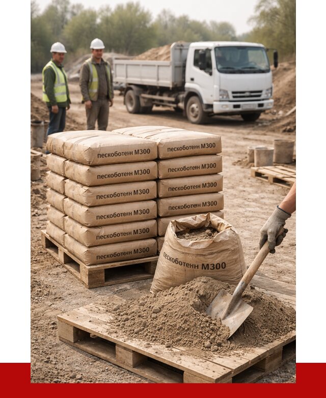 Пескобетон М300 в Перми с доставкой от 4981 р. за куб | ПРОНЕРУДПрм