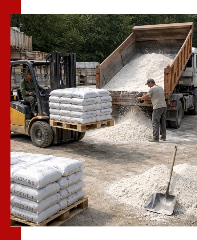 Доставка строительной извести оптом и в розницу в Перми