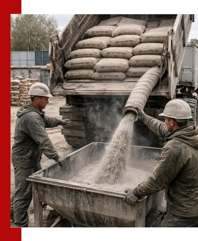 Доставка цемента М400 в Перми оптом и в розницу