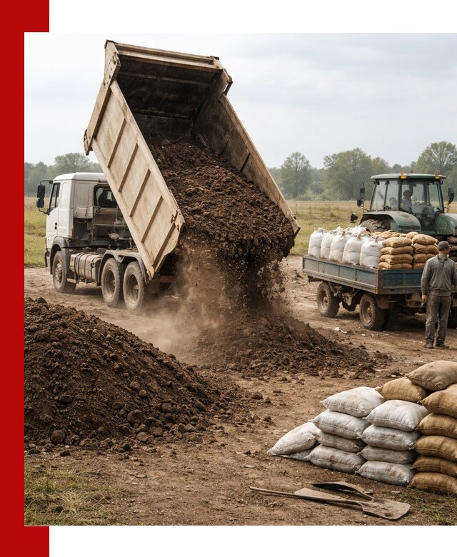 Доставка грунта и удобрений оптом в Перми для сельхоз и строительства