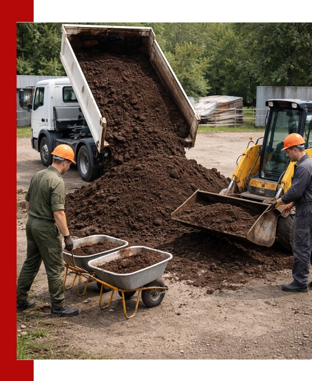 Доставка торфо-земляной смеси в Перми для огорода и ландшафта