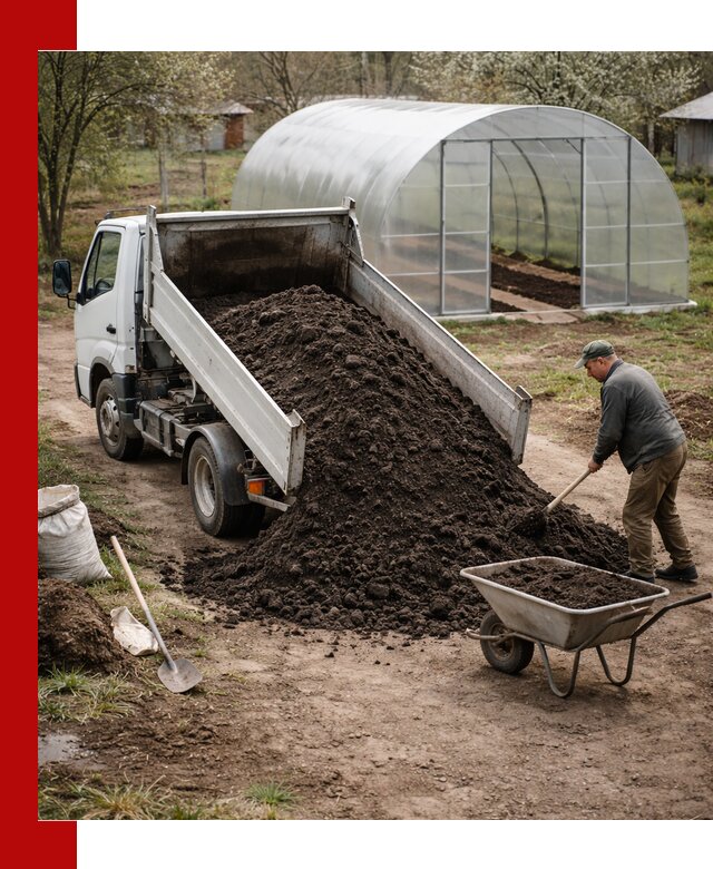 Чернозем для теплицы с доставкой в Перми