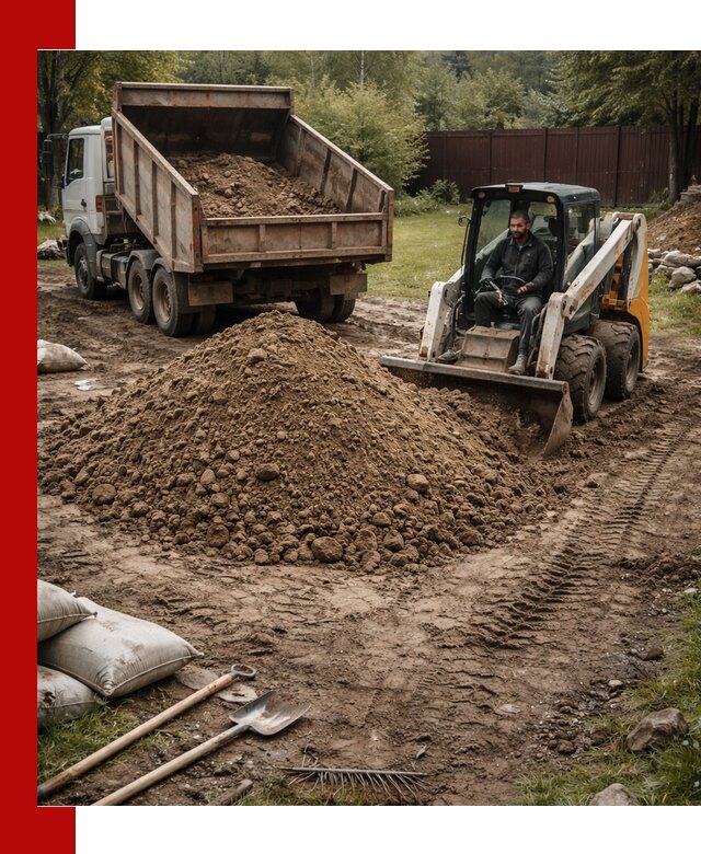 Суглинок для планировки участков в Перми с доставкой и выгрузкой