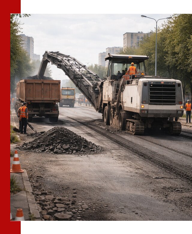 Фрезерованный асфальт в Перми — удаление и вывоз старого покрытия