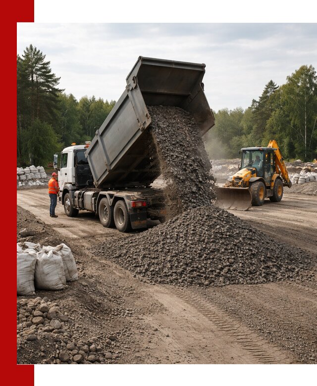 Доставка дробленого асфальта в Перми для дорожных работ