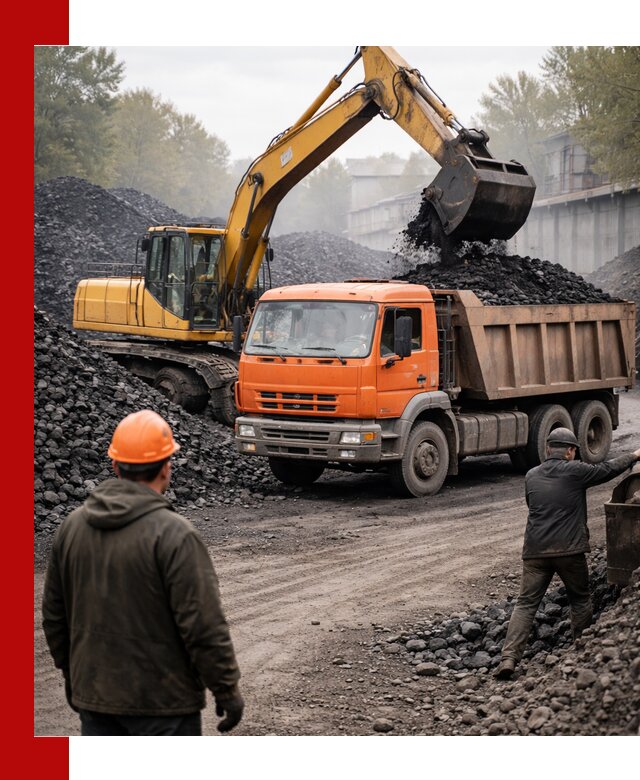 Доставка угля автотранспортом в Перми быстро и выгодно
