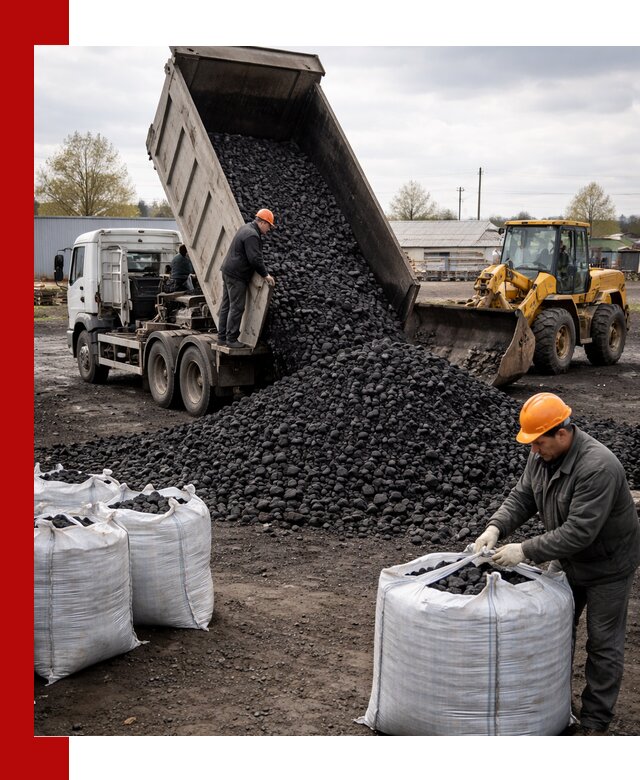 Доставка каменного угля в Перми оптом и в розницу