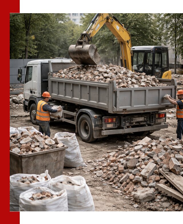 Вывоз строительного мусора в Перми с самосвалами и контейнерами