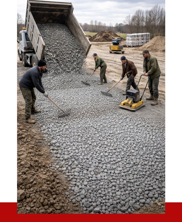 Устройство щебеночной подушки в Перми от 4820 р. ПРОНЕРУДПрм