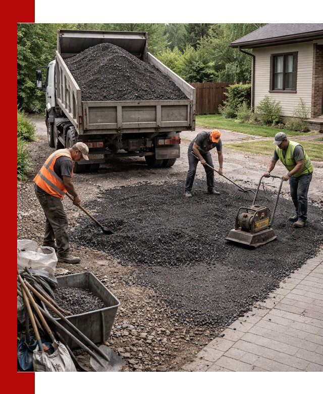 Асфальтовая крошка для двора с доставкой в Перми